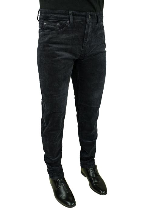 jeans nero uomo casuale.